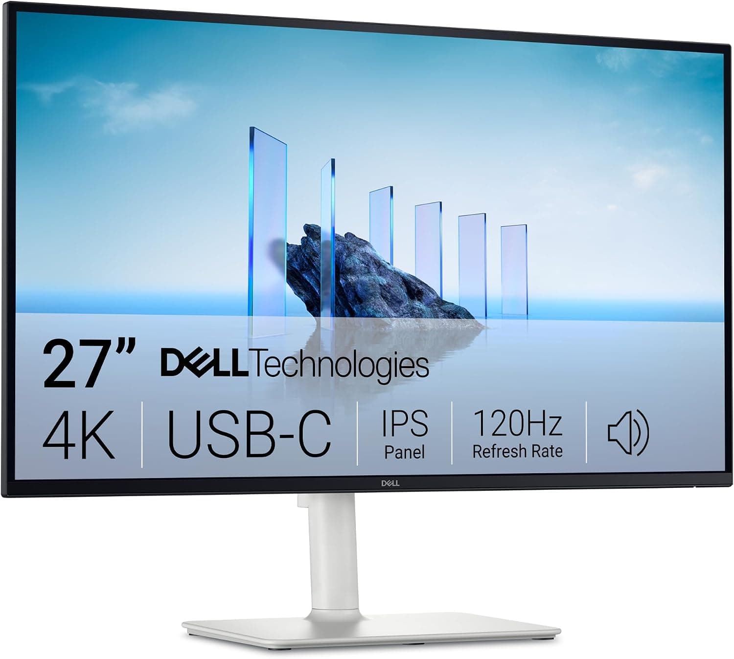 Dell 27 Plus USB-C Monitor - S2725QC, 4K UHD (3840x2160), 120Hz, IPS, 4ms, AMD FreeSync Premium, 99% sRGB, Ajuste de Altura, Altavoces Integrados, 2, fotografía 1