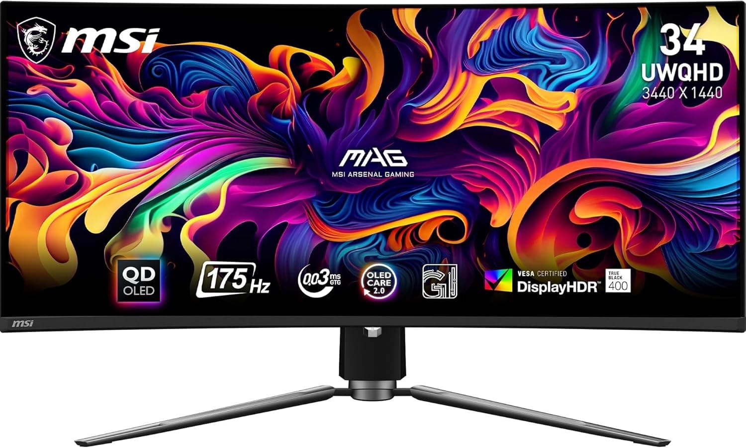 MSI MAG 341CQPA QD-OLED, fotografía 1