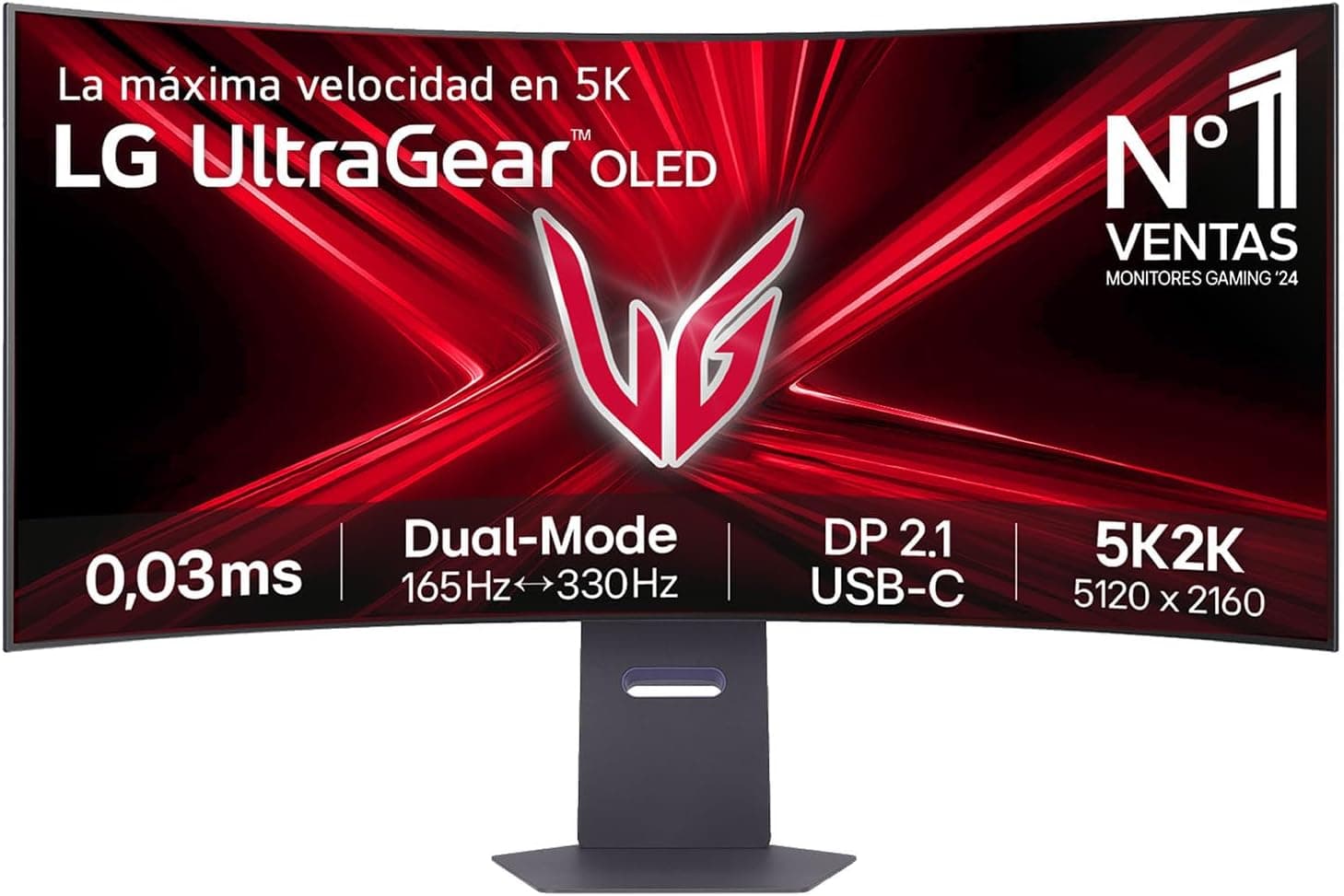 LG Monitor Ultragear Gaming 45GX950A-B - 45'', OLED, 5K2K, 165 Hz