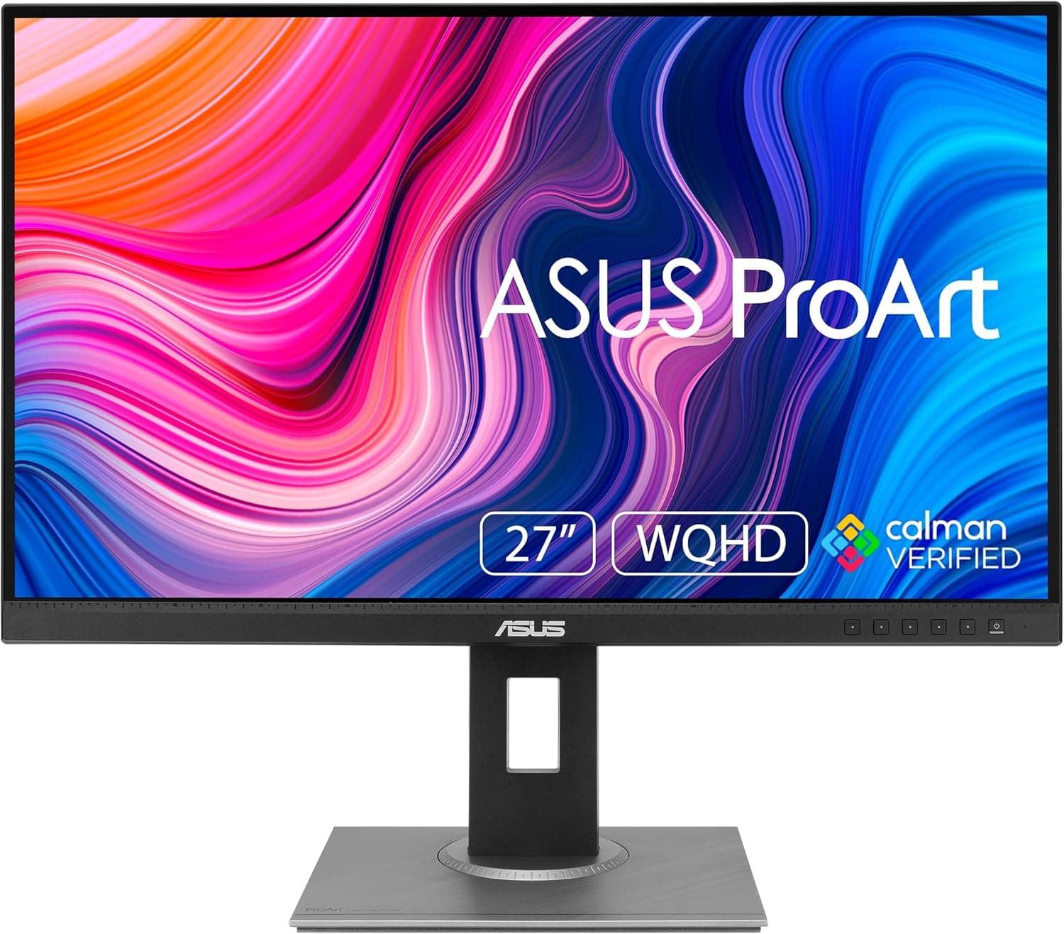 ASUS ProArt PA278QV - Monitor de 27'' WQHD (2560x1440, IPS, 16:9, USB 3.0x4, DisplayPort x1, DVI x1, HDMI x1, 5ms, 75Hz, Adaptive-Sync) Aluminio